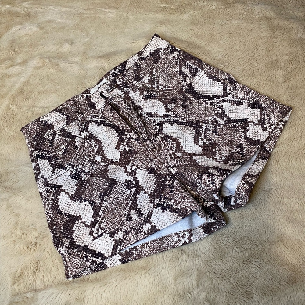 H&M High Waisted Snake Shorts